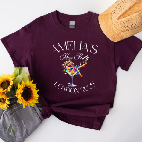 Martini Glass Hen Do Party T-Shirts