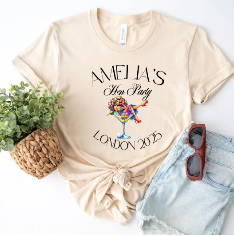 Martini Glass Hen Do Party T-Shirts