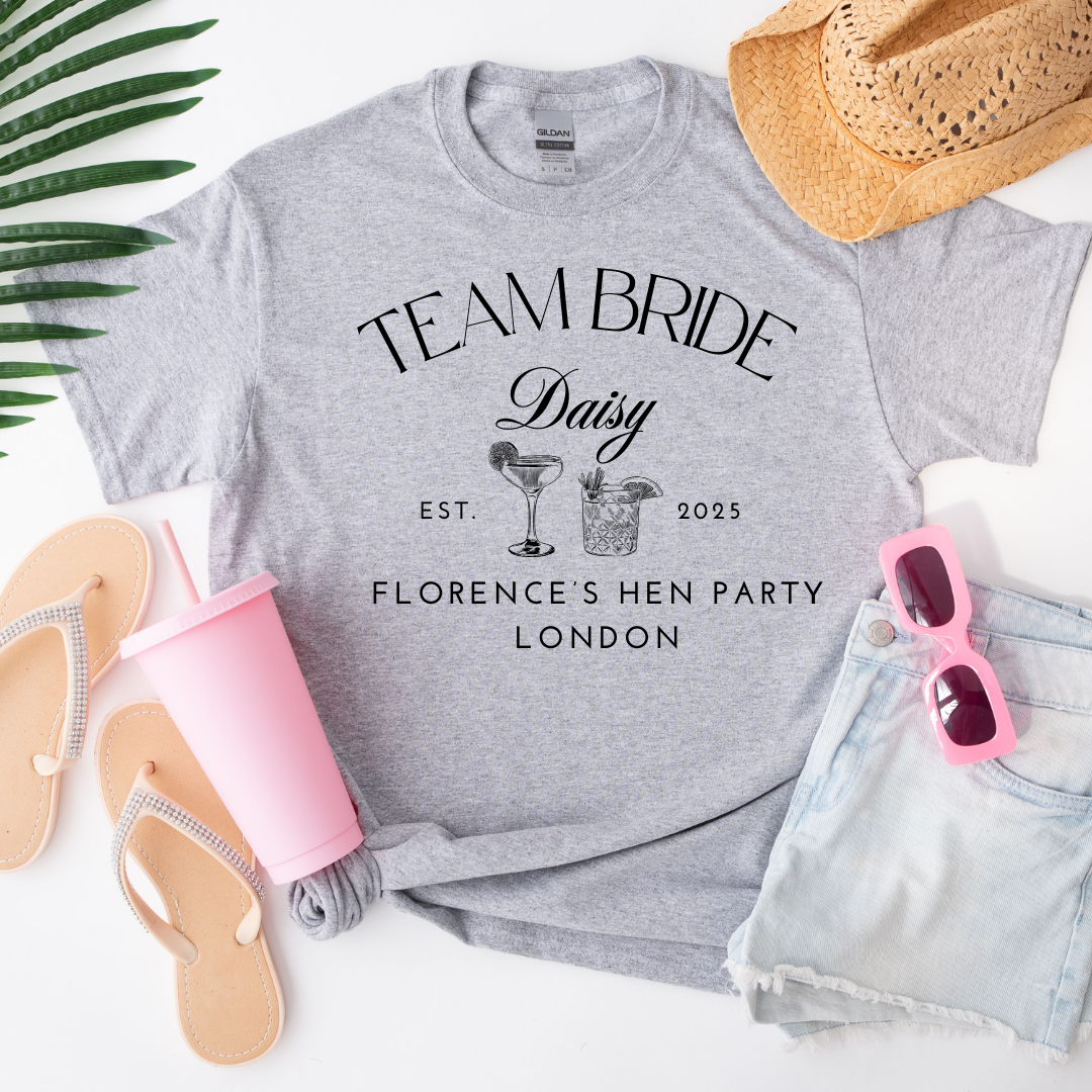 Personalised Hen Party T Shirts, Team Bride T Shirt, Hen Party Shirts, Bachelorette Party Shirts, Bachelorette Shirts, Bachelorette Gifts