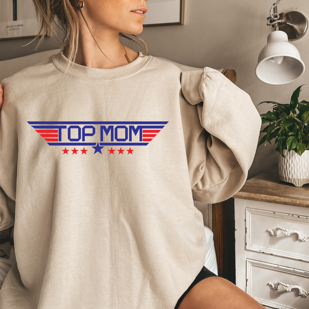 Top Gun Maverick Style Top Mom Sweatshirt